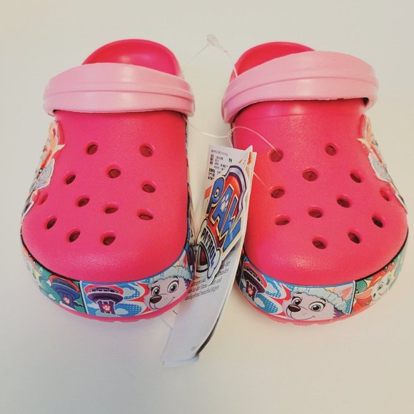 New Crocs Paw Patrol Kids Size C11 Pink Classic Clogs - Picture 3 of 11